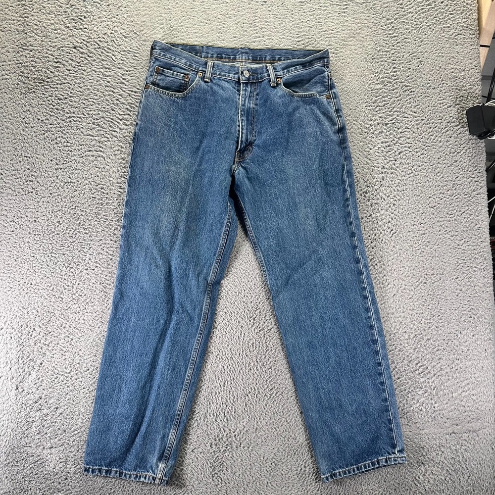 Levi's 550 Jeans Men's 36x32 Blue Cotton Denim Straight Relaxed Workwear Travel